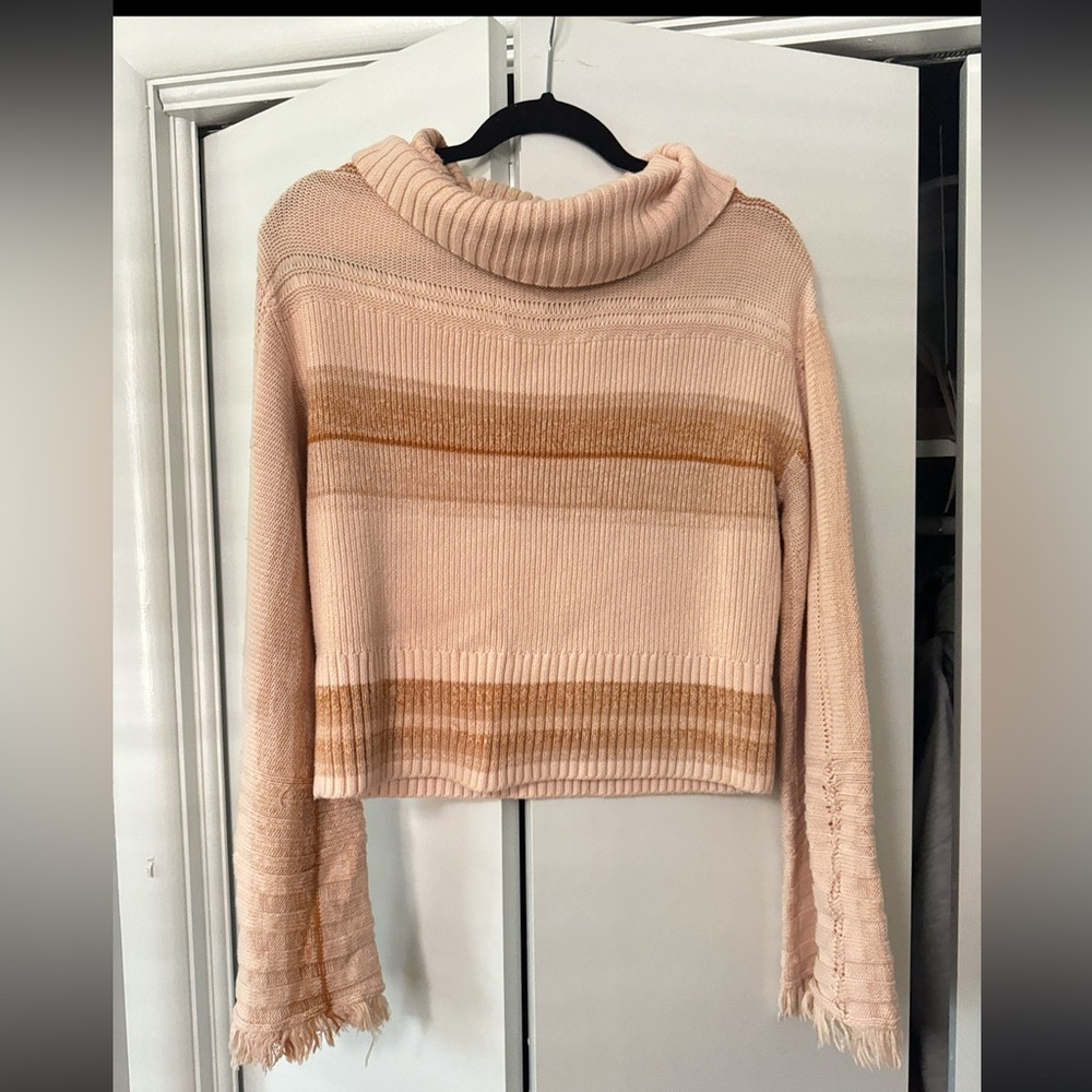 Pink Stripe Free People Sweater
